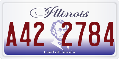 IL license plate A422784