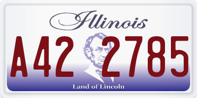 IL license plate A422785