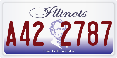 IL license plate A422787