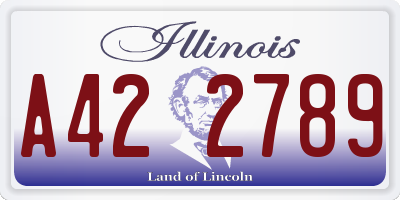 IL license plate A422789