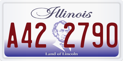 IL license plate A422790