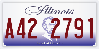 IL license plate A422791