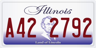 IL license plate A422792
