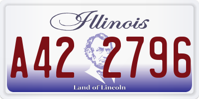 IL license plate A422796