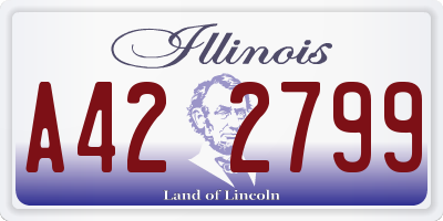 IL license plate A422799