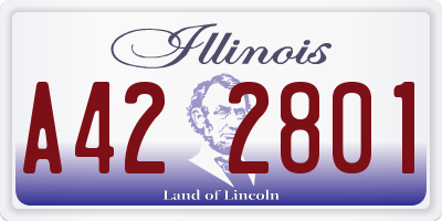 IL license plate A422801
