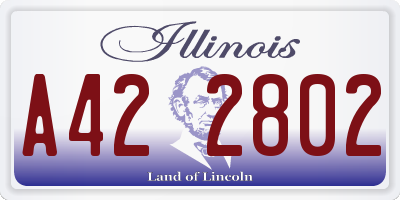 IL license plate A422802