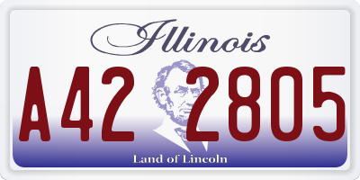 IL license plate A422805