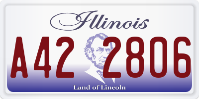 IL license plate A422806