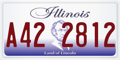 IL license plate A422812