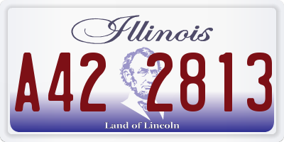IL license plate A422813