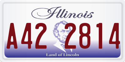 IL license plate A422814