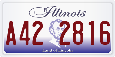 IL license plate A422816