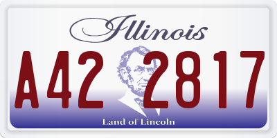 IL license plate A422817