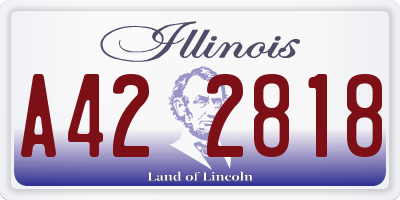 IL license plate A422818