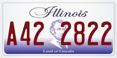 IL license plate A422822