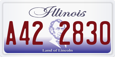 IL license plate A422830