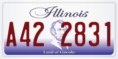 IL license plate A422831