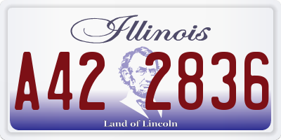 IL license plate A422836