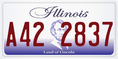 IL license plate A422837