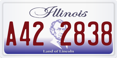 IL license plate A422838