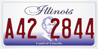 IL license plate A422844