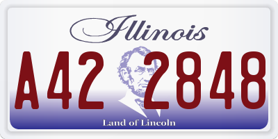 IL license plate A422848