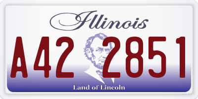 IL license plate A422851
