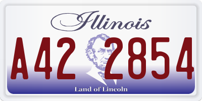 IL license plate A422854