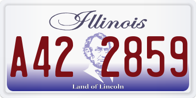 IL license plate A422859