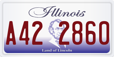 IL license plate A422860