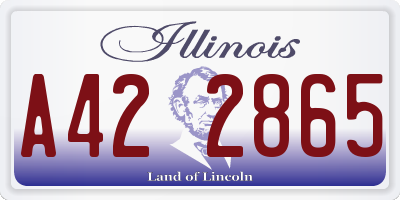 IL license plate A422865