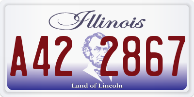 IL license plate A422867