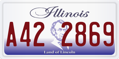 IL license plate A422869
