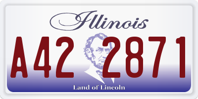 IL license plate A422871