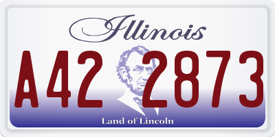 IL license plate A422873