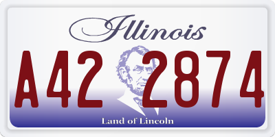 IL license plate A422874