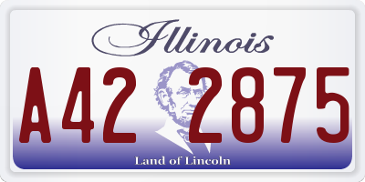 IL license plate A422875