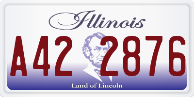 IL license plate A422876