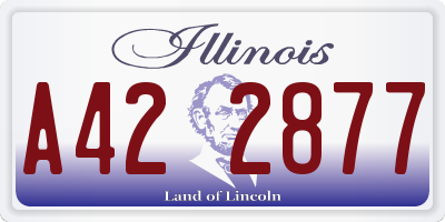 IL license plate A422877