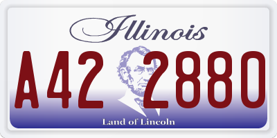 IL license plate A422880