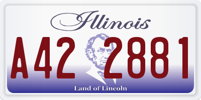 IL license plate A422881