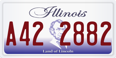 IL license plate A422882