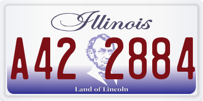 IL license plate A422884