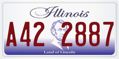 IL license plate A422887