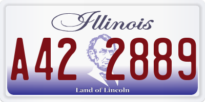IL license plate A422889