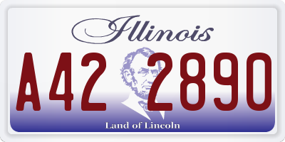 IL license plate A422890