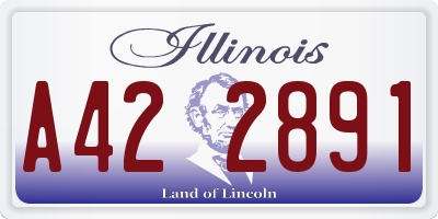 IL license plate A422891