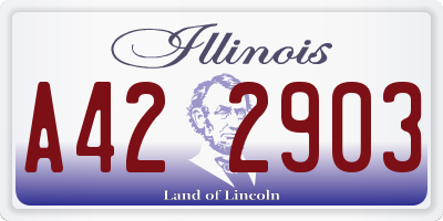 IL license plate A422903