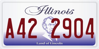 IL license plate A422904